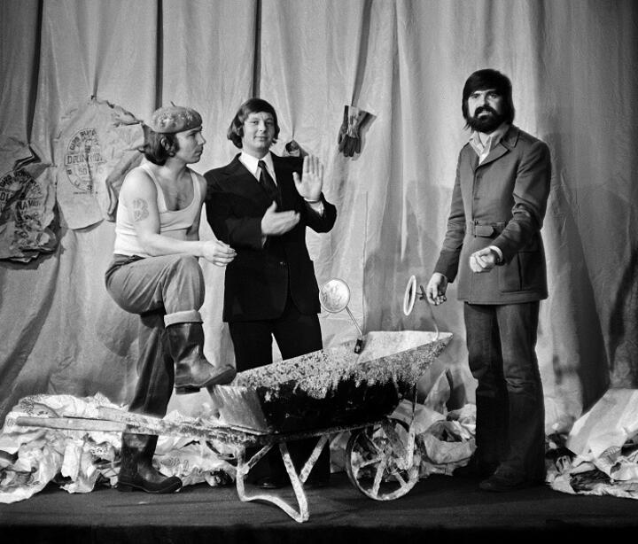 Aleksander Gołębiowski, Zenon Laskowik i Janusz Rewiński w 1978 r.